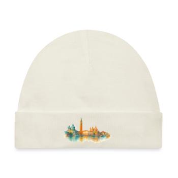 Venedig Stadt - Baby Premium Organic Mütze - Naturweiß - Vorne
