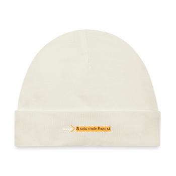 Longs > Shorts mein Freund - Baby Premium Organic Mütze - Naturweiß - Vorne