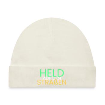 Held auf den Straßen - Baby Premium Organic Mütze - Naturweiß - Vorne