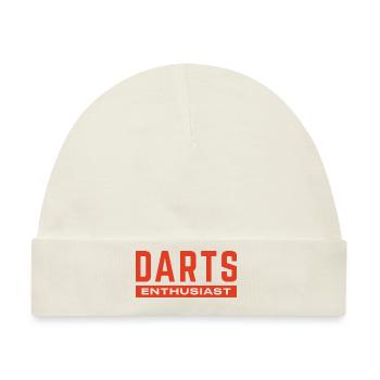 Dartboard Dartpfeile Geschenk Spruch Darts Sport - Baby Premium Organic Mütze - Naturweiß - Vorne