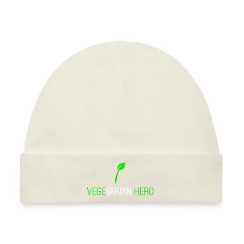 vegetarischer Held - Baby Premium Organic Mütze - Naturweiß - Vorne