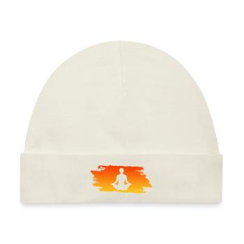 Yoga Yogi Namaste Om - Baby Premium Organic Mütze - Naturweiß - Vorne