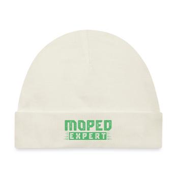 Moped Experte Mokick Mofa Mopedfahrer - Baby Premium Organic Mütze - Naturweiß - Vorne