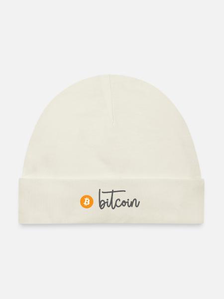 Bitcoin (Bitcoin) - Baby Premium Organic Mütze - Naturweiß