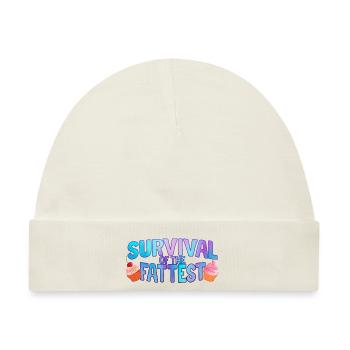 Survival of the Fattest - Baby Premium Organic Mütze - Naturweiß - Vorne