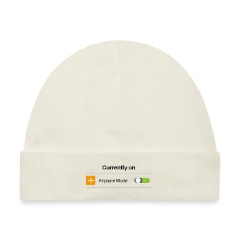 Aktuell im Flugmodus Lustig Introvertiert Offline - Baby Premium Organic Mütze - Naturweiß - Vorne