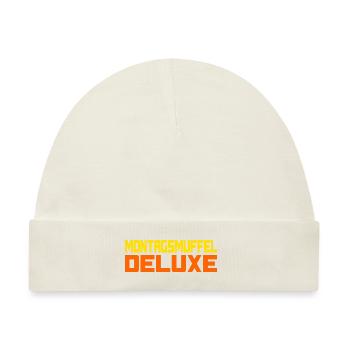 Montagsmuffel Deluxe - Baby Premium Organic Mütze - Naturweiß - Vorne