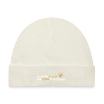 Wo ist der Jungler? - Baby Premium Organic Mütze - Naturweiß - Vorne