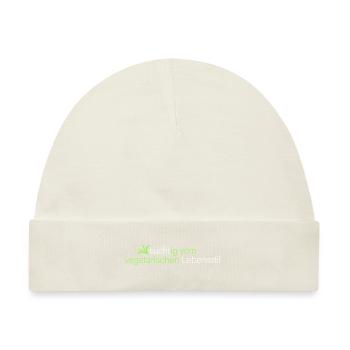 süchtig vom Vegetarischen - Baby Premium Organic Mütze - Naturweiß - Vorne