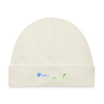 Tiere lieben mich - ich bin Vegetarier - Baby Premium Organic Mütze - Naturweiß - Vorne