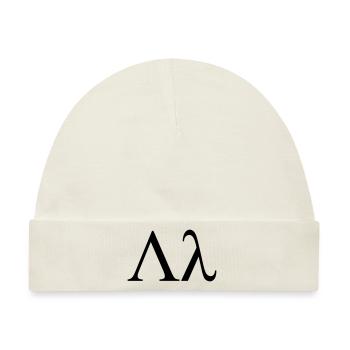 Lambda griechischen Buchstaben Bruderschaft von - Baby Premium Organic Mütze - Naturweiß - Vorne