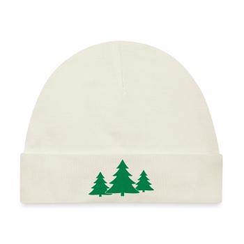 Tannenbaum, Gruppe - Baby Premium Organic Mütze - Naturweiß - Vorne