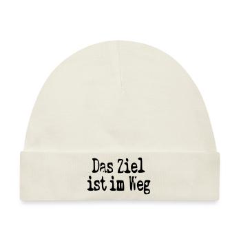 das Ziel ist im Weg - Baby Premium Organic Mütze - Naturweiß - Vorne