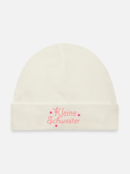 kleine Schwester - Baby Premium Organic Mütze - Naturweiß