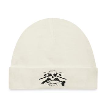 JSA Fishing Skull (L) black in high quality - Baby Premium Organic Mütze - Naturweiß - Vorne