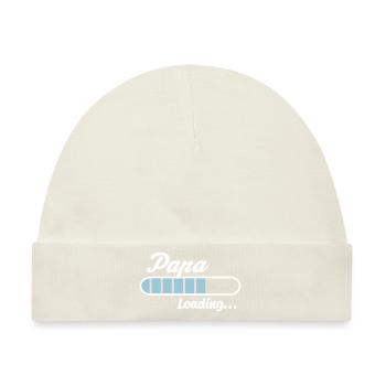 Papa Loading... - Baby Premium Organic Mütze - Naturweiß - Vorne