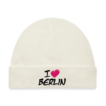 I love Berlin / Ich liebe Berlin - Baby Premium Organic Mütze - Naturweiß - Vorne