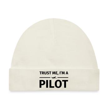 Trust Me I'm a Pilot - Baby Premium Organic Mütze - Naturweiß - Vorne
