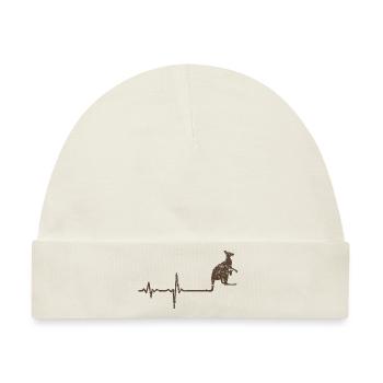 Geschenk Heartbeat Känguru - Baby Premium Organic Mütze - Naturweiß - Vorne