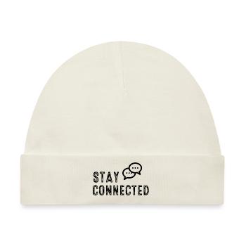 Stay connected! - Baby Premium Organic Mütze - Naturweiß - Vorne