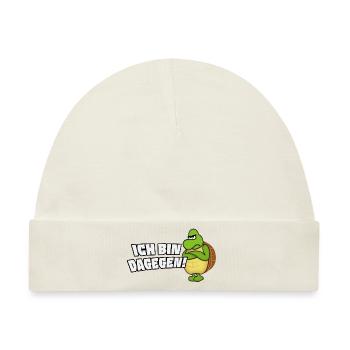 ich bin dagegen - Baby Premium Organic Mütze - Naturweiß - Vorne