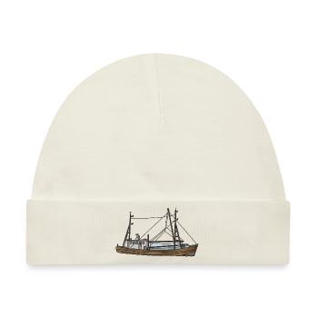 Fischerboot c - Baby Premium Organic Mütze - Naturweiß - Vorne