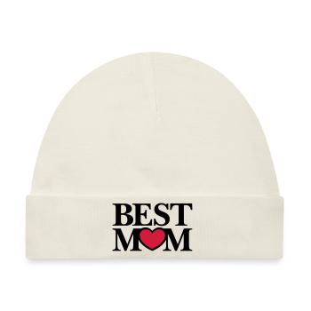 Best Mom - Baby Premium Organic Mütze - Naturweiß - Vorne
