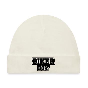 Biker Boy - Baby Premium Organic Mütze - Naturweiß - Vorne