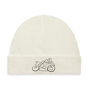 Motorrad Speed - Baby Premium Organic Mütze - Naturweiß - Vorne