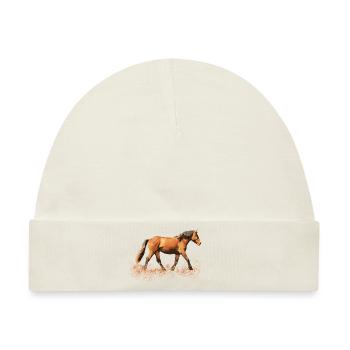 Reiten Pferd Pferde Pferdenarr Pferdenärrin Reiter - Baby Premium Organic Mütze - Naturweiß - Vorne