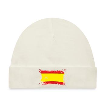 España / Spanien / Spanish Flag - Baby Premium Organic Mütze - Naturweiß - Vorne