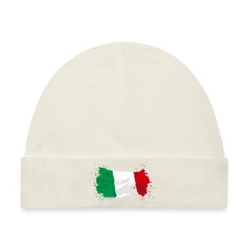 Italy Flag - Baby Premium Organic Mütze - Naturweiß - Vorne