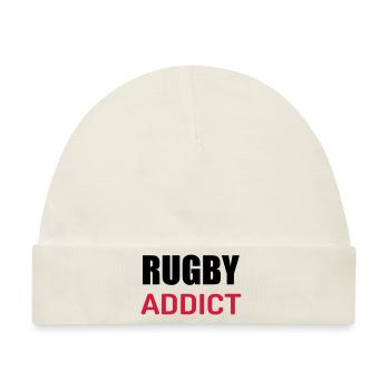 Rugby / Rugbyman / Sport / Fighter / Fight - Baby Premium Organic Mütze - Naturweiß - Vorne