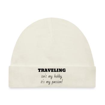 Reisen / Reisende / Urlaub / Tourismus - Baby Premium Organic Mütze - Naturweiß - Vorne