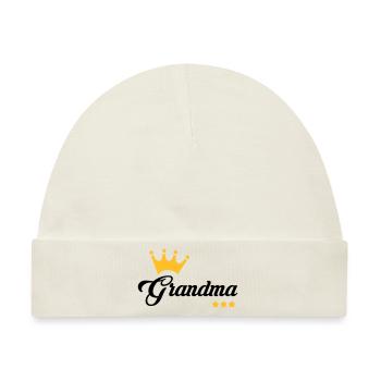 Großmütter / Oma / Mami / Großmutter / Mamy - Baby Premium Organic Mütze - Naturweiß - Vorne