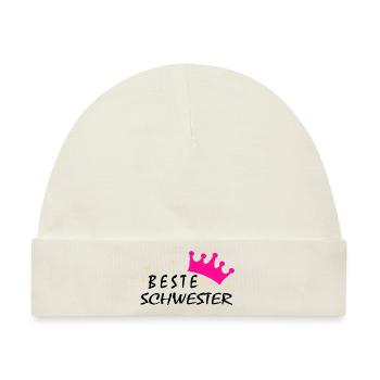 beste schwester - Baby Premium Organic Mütze - Naturweiß - Vorne