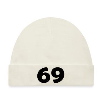 69 - Baby Premium Organic Mütze - Naturweiß - Vorne