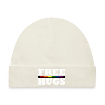 Free Hugs - Baby Premium Organic Mütze - Naturweiß - Vorne