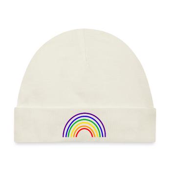 RAINBOW LOVE - Baby Premium Organic Mütze - Naturweiß - Vorne