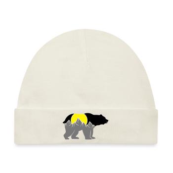 bär berge - Baby Premium Organic Mütze - Naturweiß - Vorne