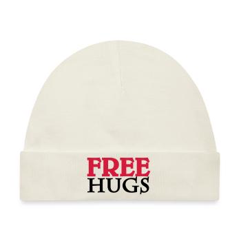Free Hugs - Baby Premium Organic Mütze - Naturweiß - Vorne