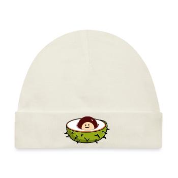 Kastanie Baby - Baby Premium Organic Mütze - Naturweiß - Vorne