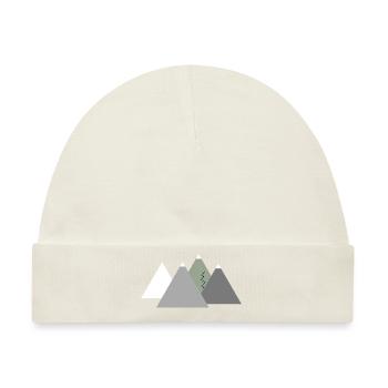 Bergpanorama, Bergwelten, Schneeberge, Berge - Baby Premium Organic Mütze - Naturweiß - Vorne