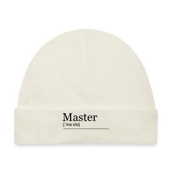 Master Studium Lautschrift - Baby Premium Organic Mütze - Naturweiß - Vorne
