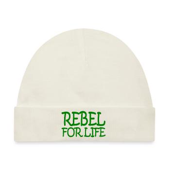 REBEL FOR LIFE - Baby Premium Organic Mütze - Naturweiß - Vorne