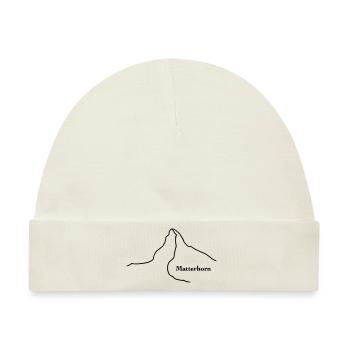 Matterhorn mit Text - Baby Premium Organic Mütze - Naturweiß - Vorne