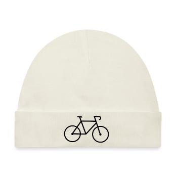 Fahrrad Drahtesel Rennrad Zweirrad - Baby Premium Organic Mütze - Naturweiß - Vorne