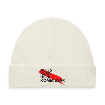 Alles klar Herr Kommissar - Baby Premium Organic Mütze - Naturweiß - Vorne