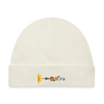 Sonnensystem - Baby Premium Organic Mütze - Naturweiß - Vorne