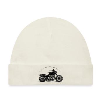 Motorrad - motorbike / Biker - Good old Times - Baby Premium Organic Mütze - Naturweiß - Vorne
